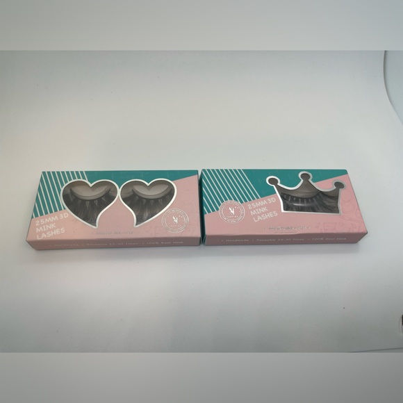 SY SHUYING 25mm Mink Lashes 3D Real Mink lashes Fluffy Dramatic False ~ 2 Pairs - Picture 9 of 9